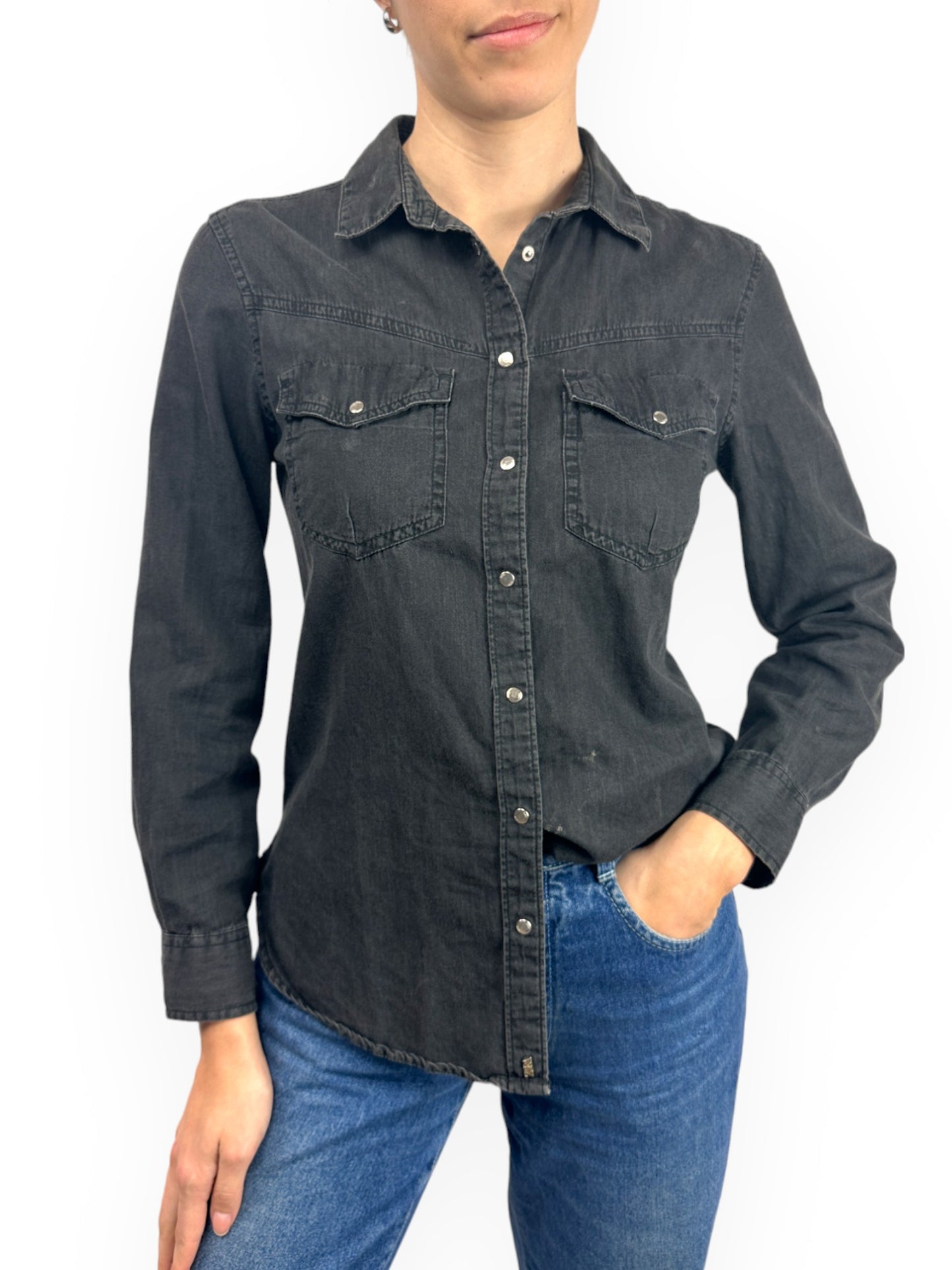 ZARA Chemise en jean femme Taille XS