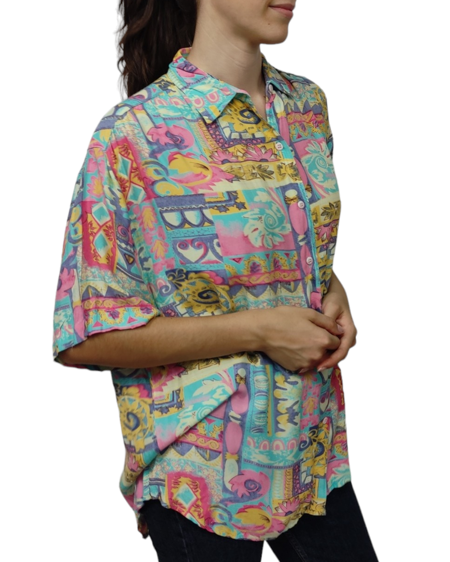 VINTAGE Camisa estampada mujer Talla XXL