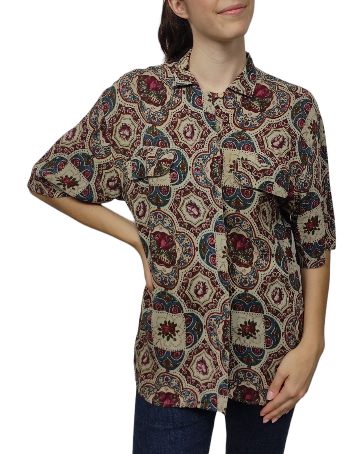 VINTAGE Camisa estampada mujer Talla XXL