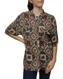  VINTAGE Camisa estampada mujer Talla XXL