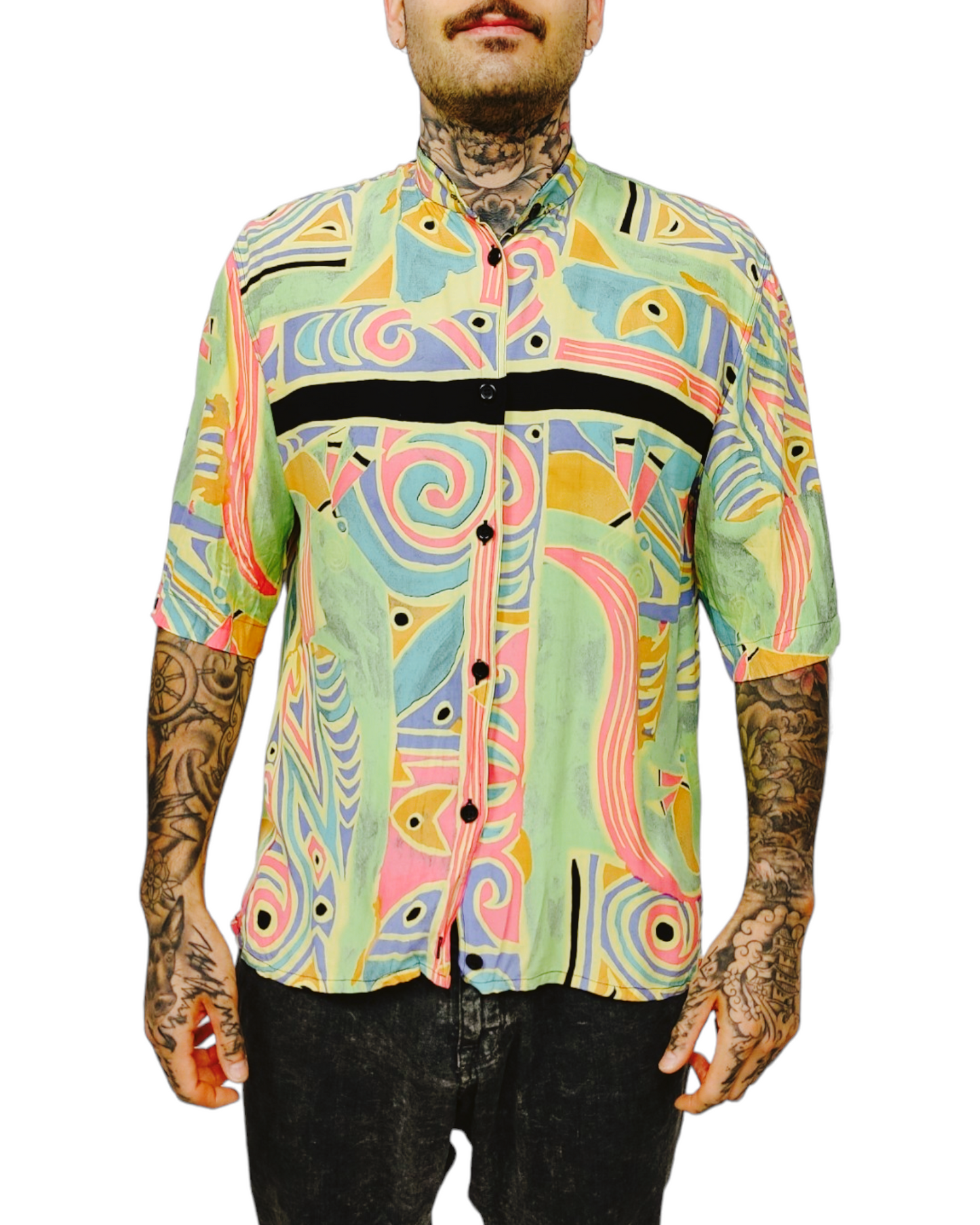 VINTAGE Camisa estampada unisex Talla M