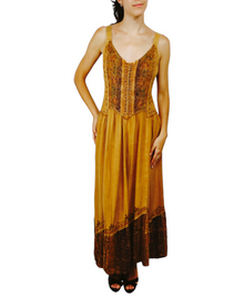  VINTAGE Vestido Largo Mujer Talla L