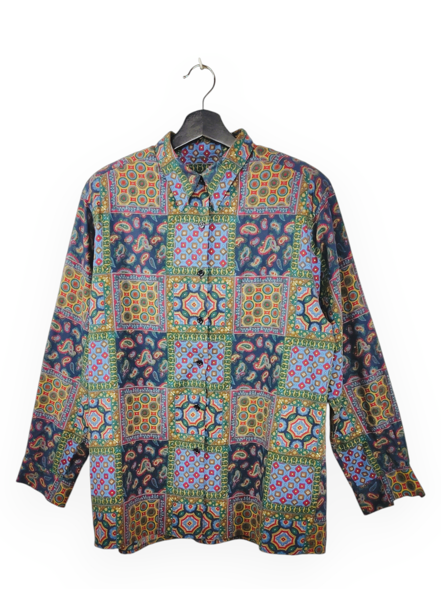 Vintage Camisa estampada franela fina Talla L