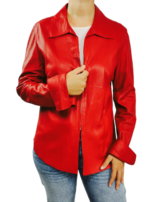 Chaqueta Camisera Piel Mujer Talla M