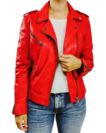  BIKER Chaqueta Polipiel Mujer Talla S