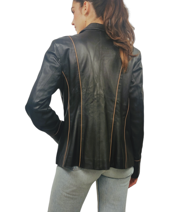 ALJI Chaqueta de Piel Mujer Talla XL