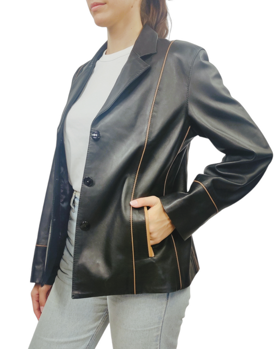 ALJI Chaqueta de Piel Mujer Talla XL