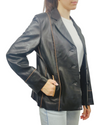 ALJI Chaqueta de Piel Mujer Talla XL