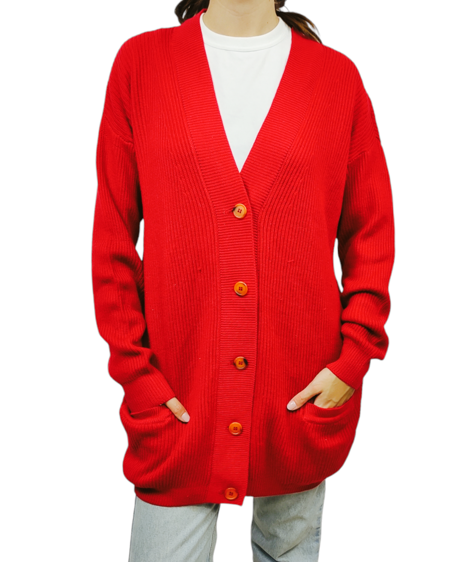 VINTAGE Cardigan largo mujer Talla XL