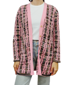  VINTAGE Cardigan largo mujer Talla M