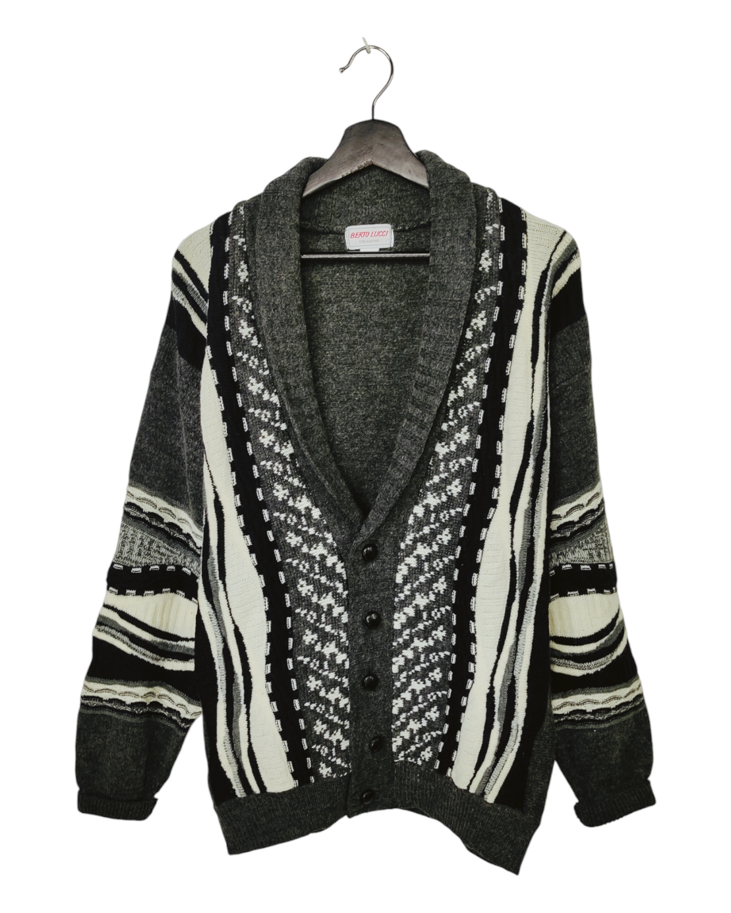 BERTO LUCCI Cardigan homme en laine Taille L