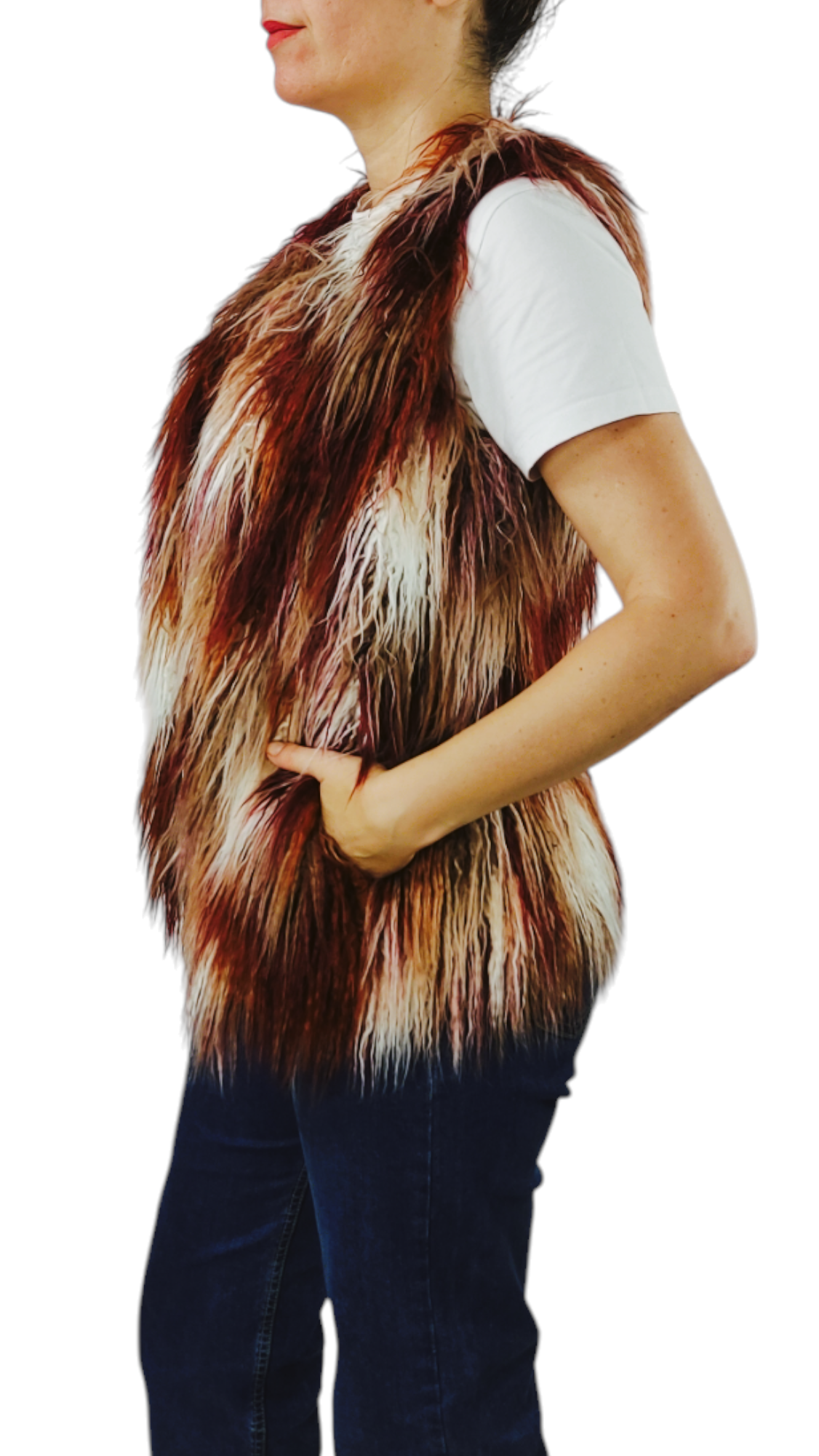 MOONSOON Women's Faux Fur Vest Size S