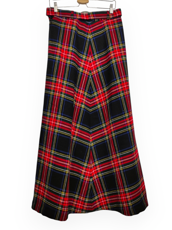 DEBENHAMS falda tartan mujer Talla L VINTAGE