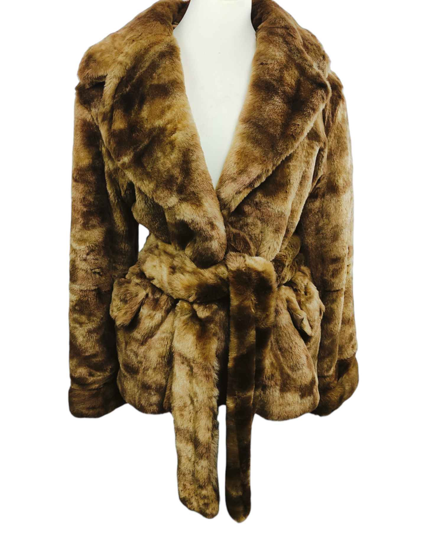 Women's faux fur jacket Size L 