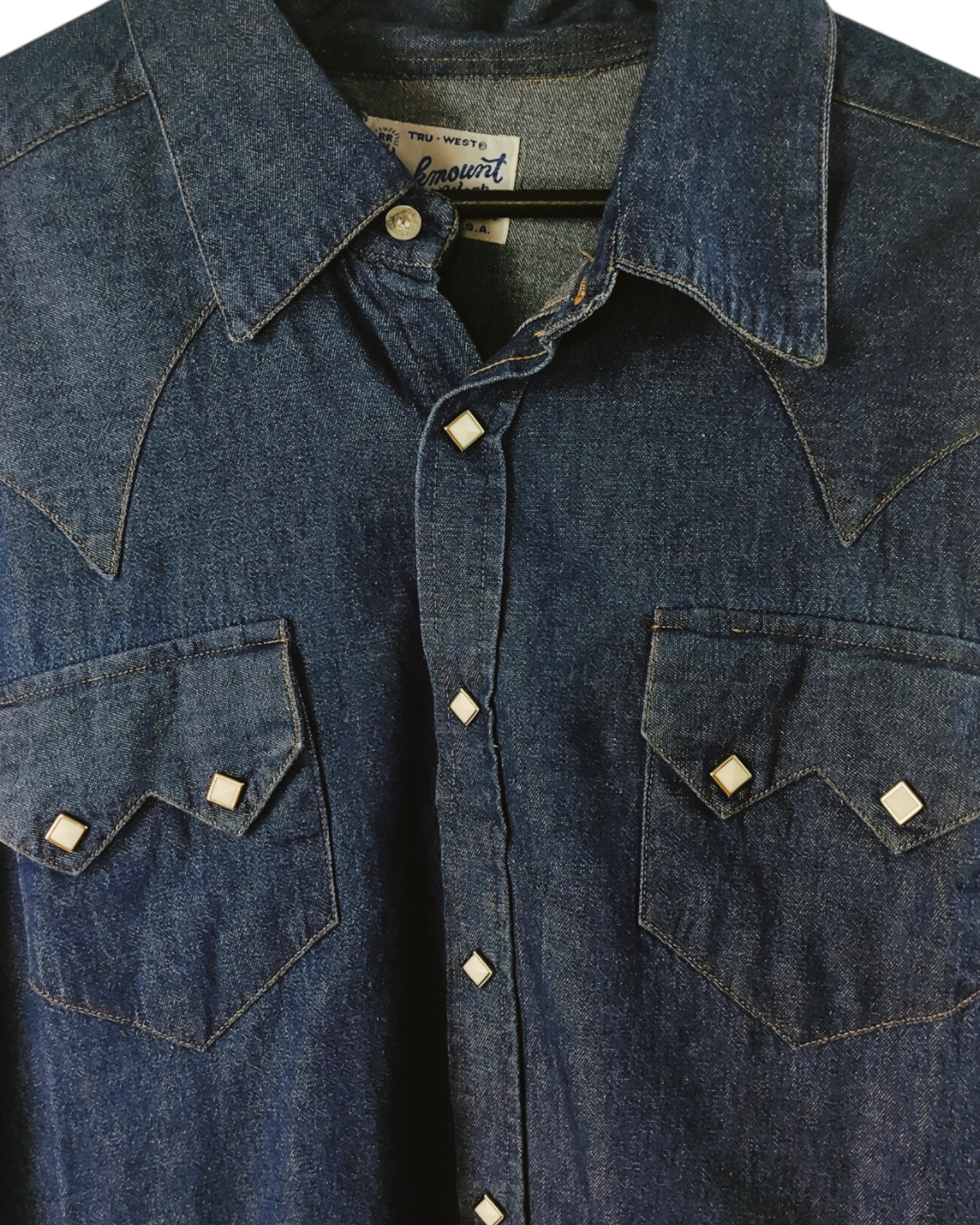 VINTAGE men's denim shirt Size XXL