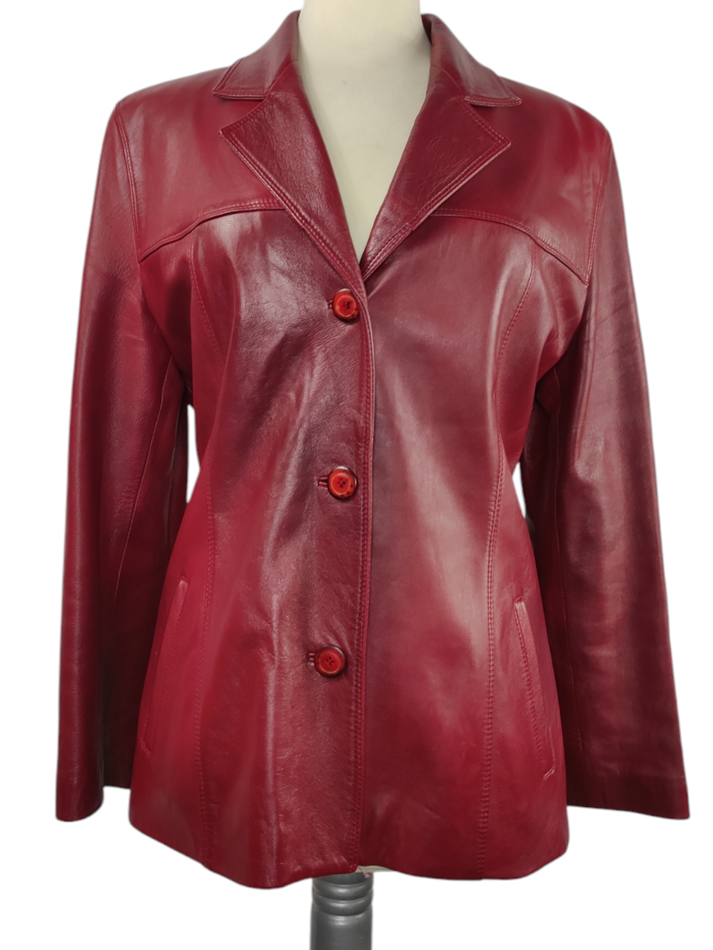 RAMOS & VALVERDE chaqueta de piel  cherry mujer Talla L VINTAGE