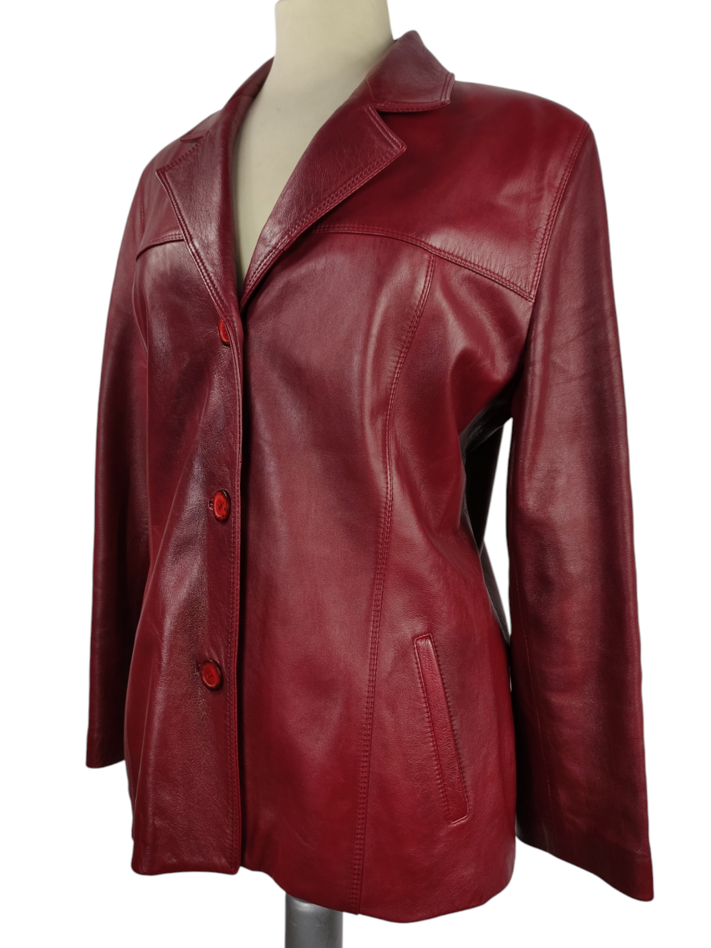 RAMOS & VALVERDE chaqueta de piel  cherry mujer Talla L VINTAGE