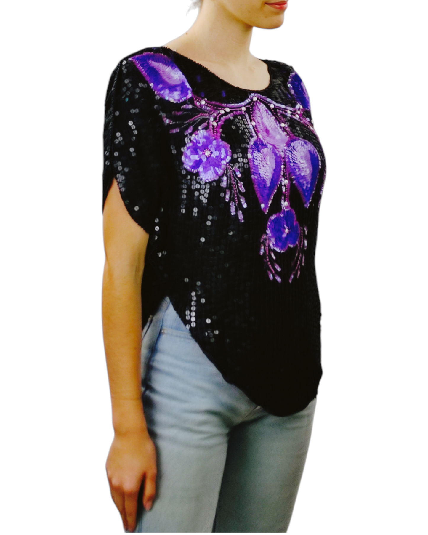 VINTAGE blusa fantasía mujer Talla XL